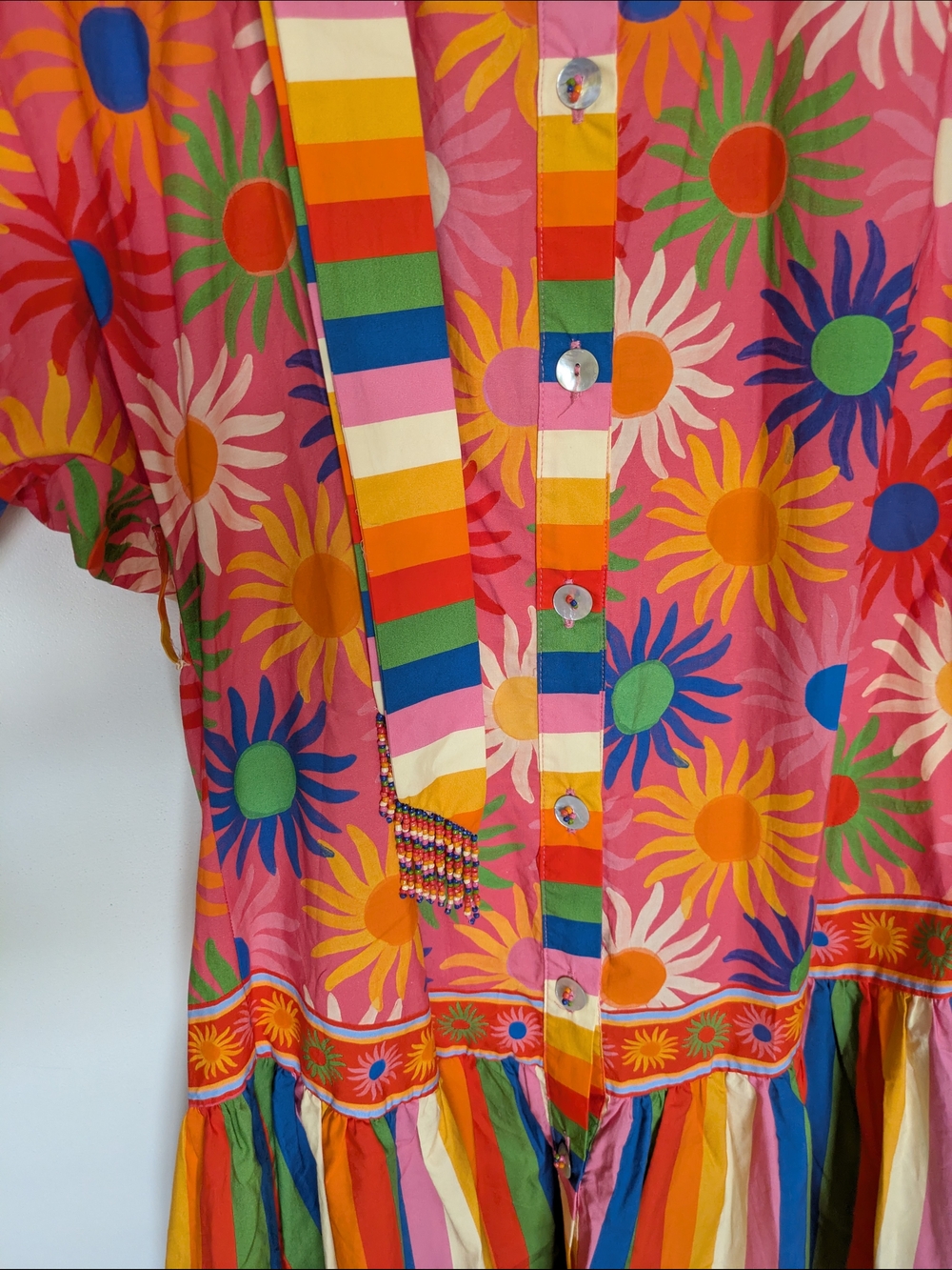 Farm Rio Rainbow Floral Midi Dress | Worn Once | Excellent Condition - Picture 6 of 7